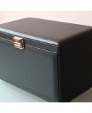 Coffret Remontoir Scatola del Tempo 7RT Oversize cuir grainé noir Coffret Remontoir Scatola del Tempo 7RT Oversize cuir grainé noir