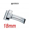 Hirsch Boucle déployante 18mm SPORT inox poli hypoallergénique