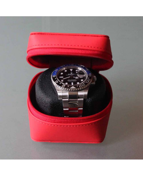 Etui de voyage rouge pour 1 Montre