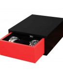 Coffret tiroir pour 6 montres Geneva SLIPCASE noir et rouge Coffret tiroir pour 6 montres Geneva SLIPCASE noir et rouge