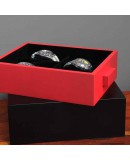 Coffret tiroir pour 6 montres Geneva SLIPCASE noir et rouge Coffret tiroir pour 6 montres Geneva SLIPCASE noir et rouge