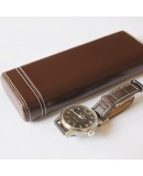 Etui en cuir marron pour 1 montre Geneva