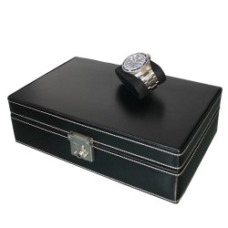 Coffret 10 montres Cuir Noir intérieur noir Friedrich